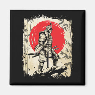 Samurai Warrior Japansk Hero Japan Swordsmen Magnet
