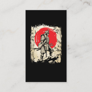 Samurai Warrior Japansk Hero Japan Swordsmen Visitkort