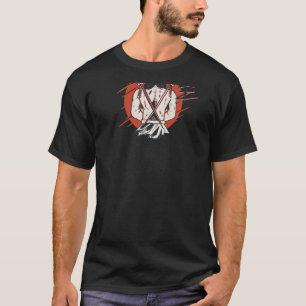 Samurai Warrior Japanska Kanji och svärdet Japanes T Shirt