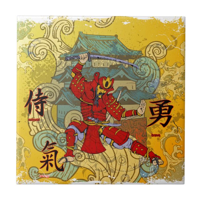 Samurai Warrior Kakelplatta (Framsidan)
