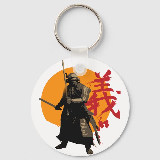 Samurai Warrior Keychain Nyckelring (Framsida)
