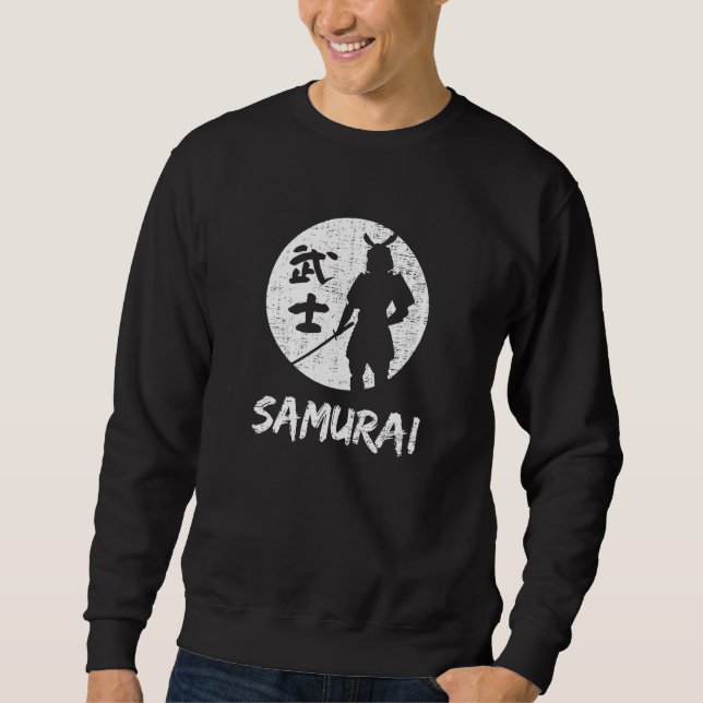 Samurai Warrior Lång Ärmad Tröja (Framsida)