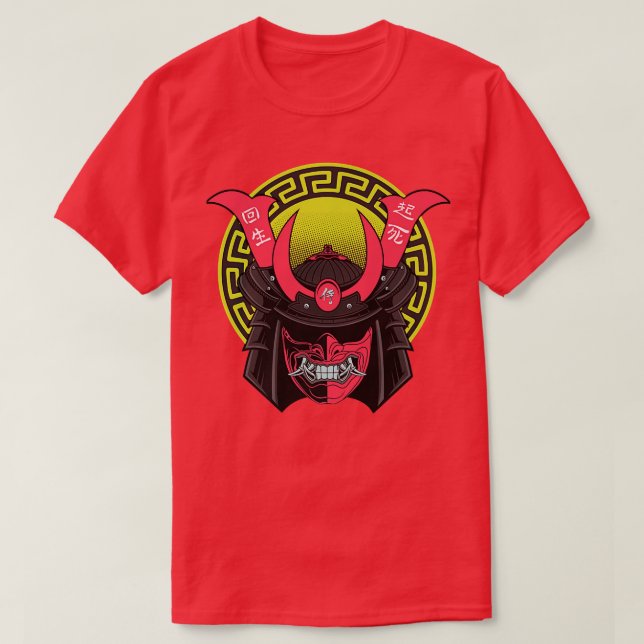 Samurai Warrior Mask Graphic (2) T Shirt (Design framsida)