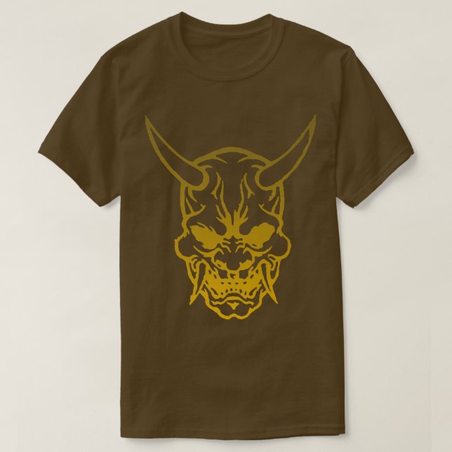 Samurai Warrior Mask, Hannya Oni Mask Japan Anime1 T Shirt (Design framsida)
