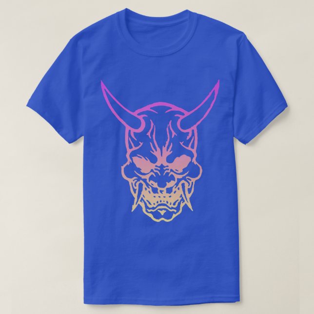 Samurai Warrior Mask, Hannya Oni Mask Japan Anime1 T Shirt (Design framsida)