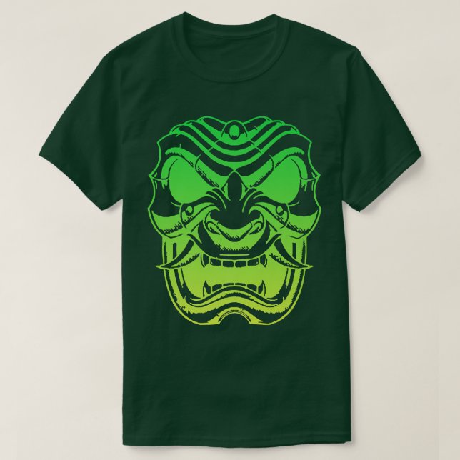Samurai Warrior Mask, Hannya Oni Mask Japan Anime1 T Shirt (Design framsida)