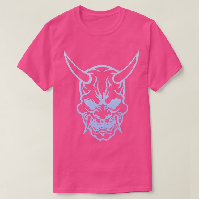 Samurai Warrior Mask, Hannya Oni Mask Japan Anime  T Shirt (Design framsida)