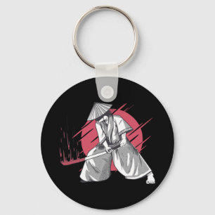 Samurai Warrior med Katana Nyckelring