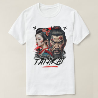 Samurai Warrior Spirit - Artistic Tattoo Design T Shirt