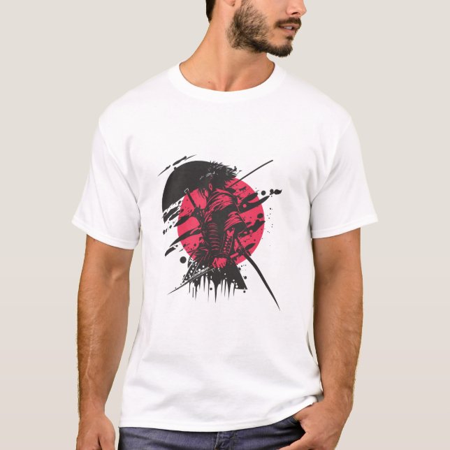 Samurai Warrior T-Shirt | Japansk Bushido Art* (Framsida)