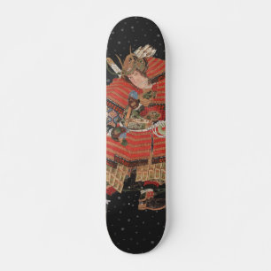 Samurai Warrior Vintage Japanska Art Mini Skateboard Bräda 18,5 Cm