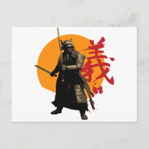 Samurai Warrior vycard Vykort