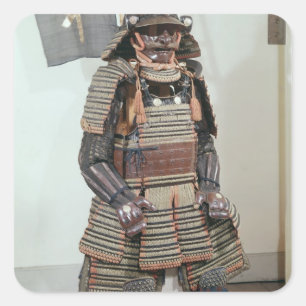 Samurai Warrior's Armor Fyrkantigt Klistermärke