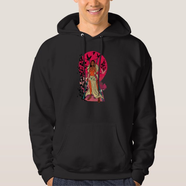 Samurai Warriors Japanska Mode Japan Afro Afric Hoodie (Framsida)