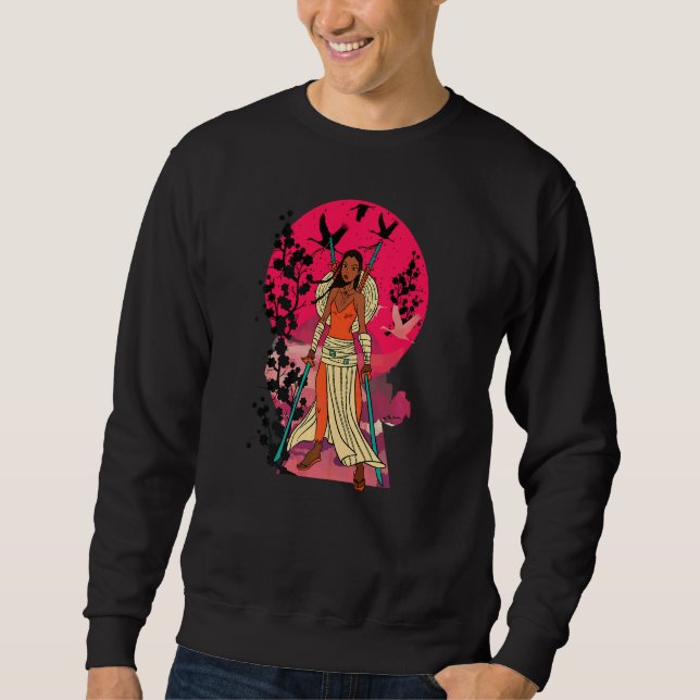 Samurai Warriors Japanska Mode Japan Afro Afric Lång Ärmad Tröja (Framsida)