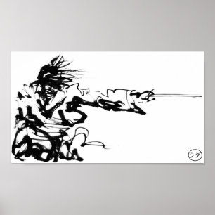 Samuraiaffisch Poster