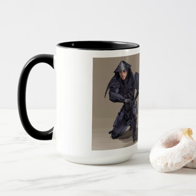 Samuraien kodifierar mugg (Med munk)