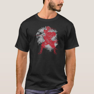 Samuraien poserar t-shirt