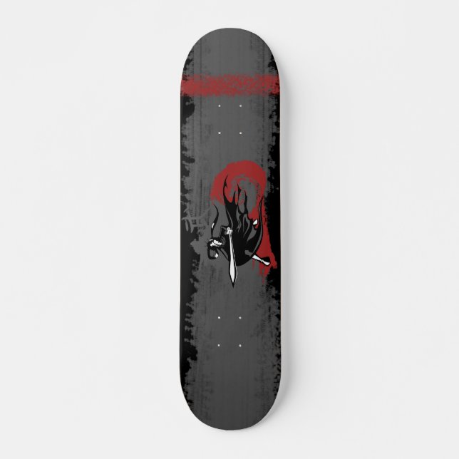 Samuraien stiger ombord skateboard bräda 19,5 cm (Framsida)