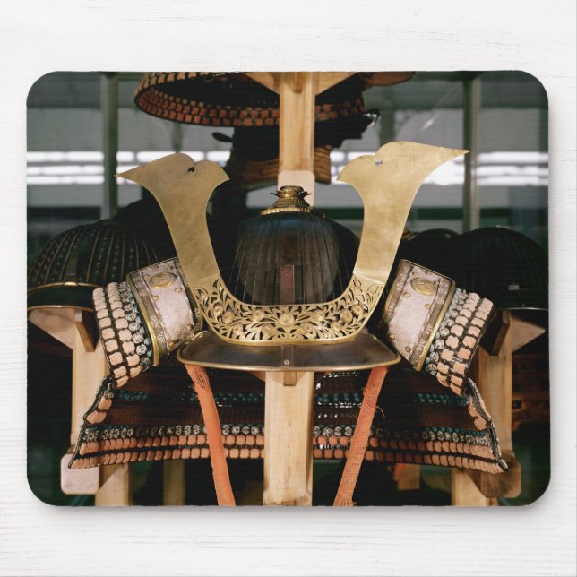 Samuraihjälm, mitt- 14th århundrade musmatta (Framsidan)