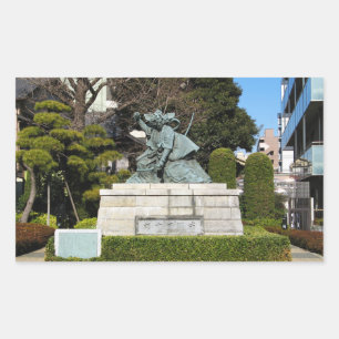 SamuraiKamakura Gongoro Kagemasa Kabuki staty Rektangulärt Klistermärke