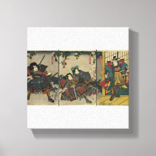 Samuraikrigare circa JAPAN 1850 Canvastryck