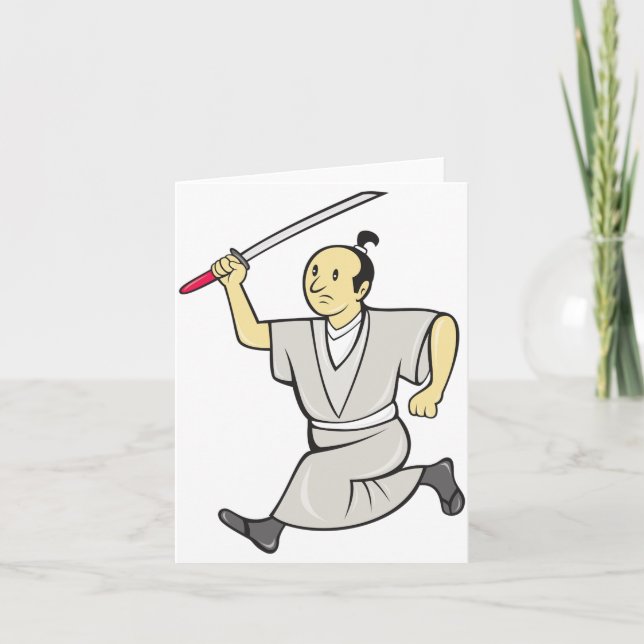 Samuraikrigare noterar kort (Framsida)