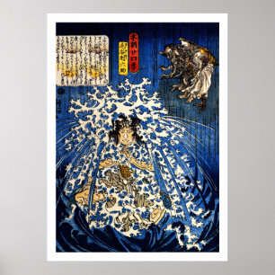 SamuraikrigareUkiyo-e träkloss Poster