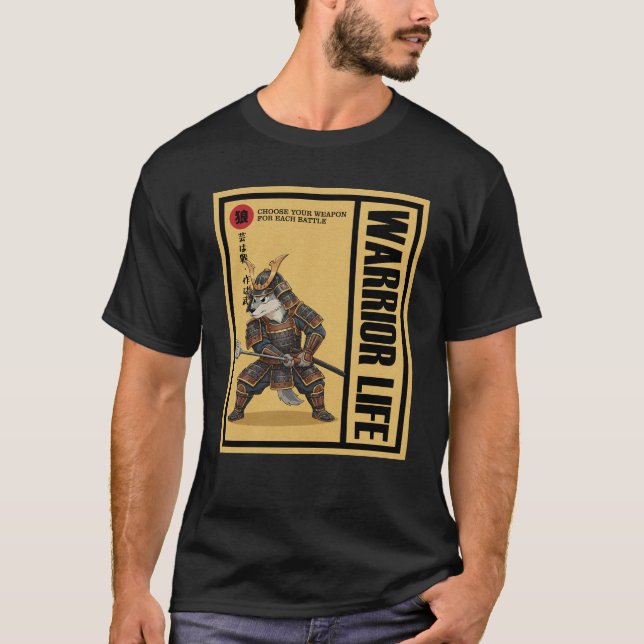 Samurainimals Varg Vapen T Shirt (Framsida)