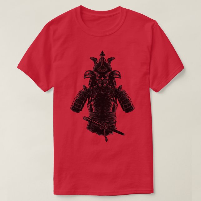Samurais Shield Traditional Japansk Armor T Shirt (Design framsida)