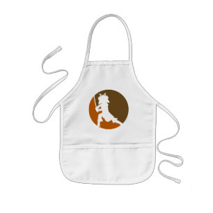 SamuraiSilhouetteApron. Barnförkläde