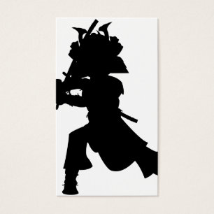 SamuraiSilhouettebokmärke Visitkort