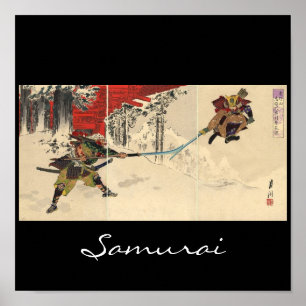 Samuraistrid i snön circa 1890 poster