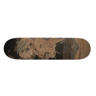 Samuraistridighet på natten circa 1770 mini skateboard bräda 18,7 cm