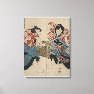 Samuraisvärdslagsmål circa 1825 canvastryck