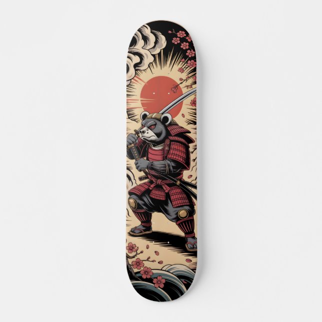 Samuraj Björn krigaren Skateboard (Framsida)