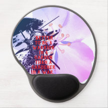 Samuraj bläckkonst Zen Bushido gel musmattor