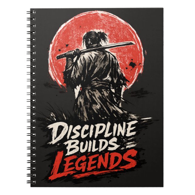 Samuraj Disciplin Motivation Konst Anteckningsbok (Framsidan)