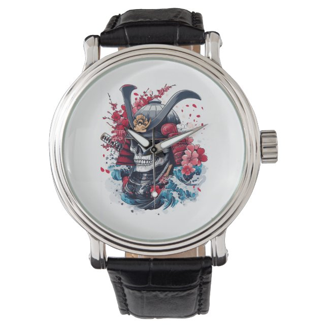 Samuraj dödskallekrigare armbandsur (Framsida)