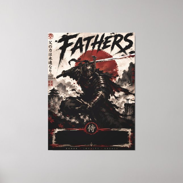 Samuraj Fäder Canvas Väggkonst (Framsida)