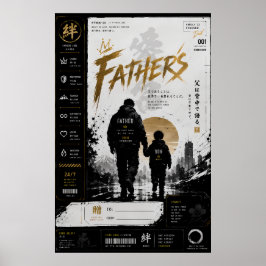 Samuraj Fader Son Legat Konst Poster