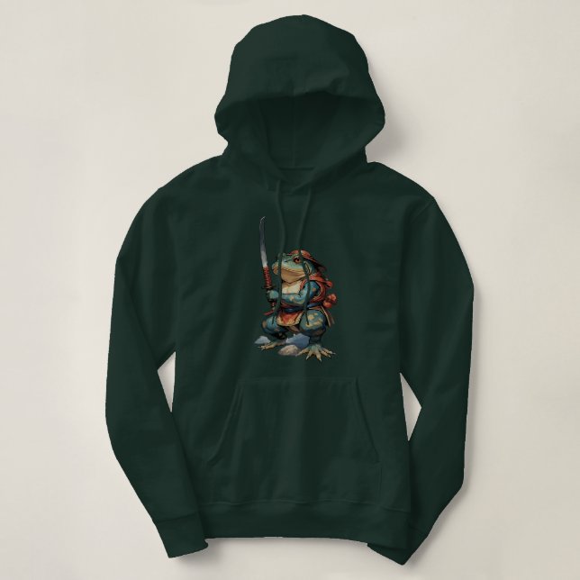 Samuraj Groda Krigare med Katana T Shirt (Design framsida)