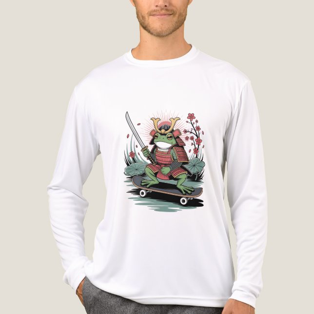 Samuraj grodkrigare skateboard Long Sleeve Tröja (Framsida)