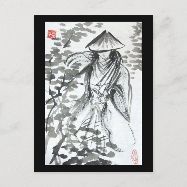 Samuraj i skog vykort (Framsida)