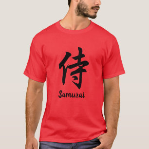 Samuraj japansk kanji t-shirt