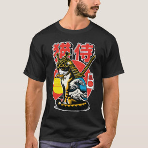 Samuraj Katt Krigare – Djärv Japansk Vågtatuering T Shirt
