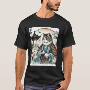 Samuraj Katt Mästarskap - Vintage Ukiyo-e Krigarko T Shirt