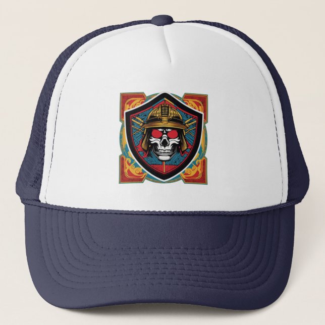 Samuraj Krigare Trucker Hatt Keps (Framsida)