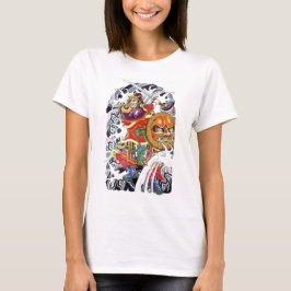 Samuraj-krigarens tatueringdesign tee