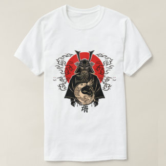 Samuraj och uppgående sol – Japansk konst t-shirt